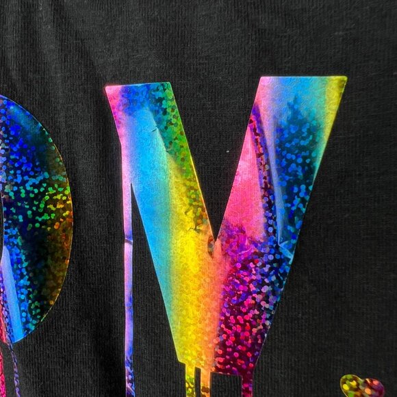 Cutie Patootie Rainbow Holographic Love Tee - Picture 6 of 11